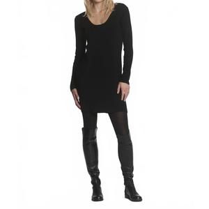 NEW LABEL+THREAD women's morgan knit dress in black/charcoal